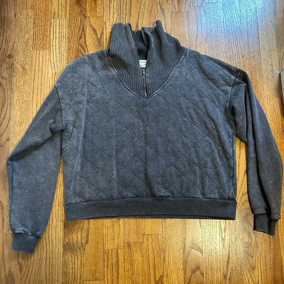 Vintage Havana Quilted Quarter Zip - Picture 1 of 6